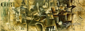Nature morte sur un piano CORT 1911 cubiste Pablo Picasso Peinture à l'huile